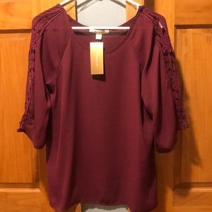 Maroon top. NWT
